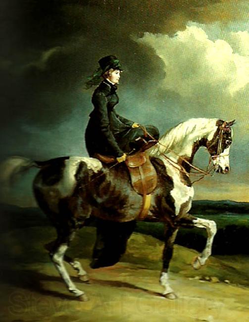 charles emile callande amazone sur un cheval pie Norge oil painting art